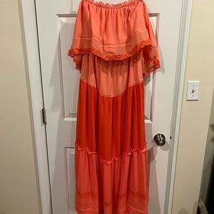NWT Coral strapless dress
